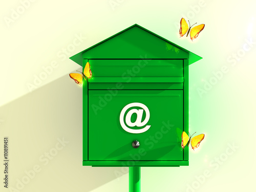 Green Mail box photo