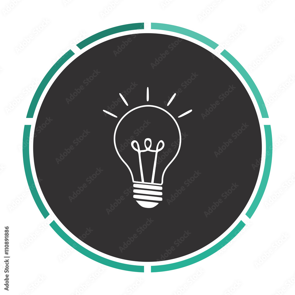 Light lamp computer symbol Light lamp computer symbol