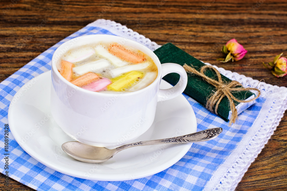 Cocoa, Coffee with Marshmallows Sweet Food Cocoa, Coffee with Marshmallows Sweet Food