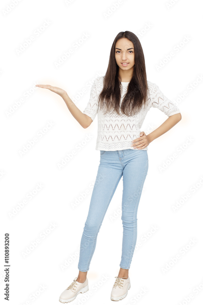 Happy Young Woman Isolated On White Background Happy Young Woman Isolated On White Background