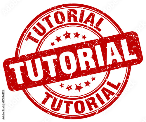 tutorial red grunge round vintage rubber stamp