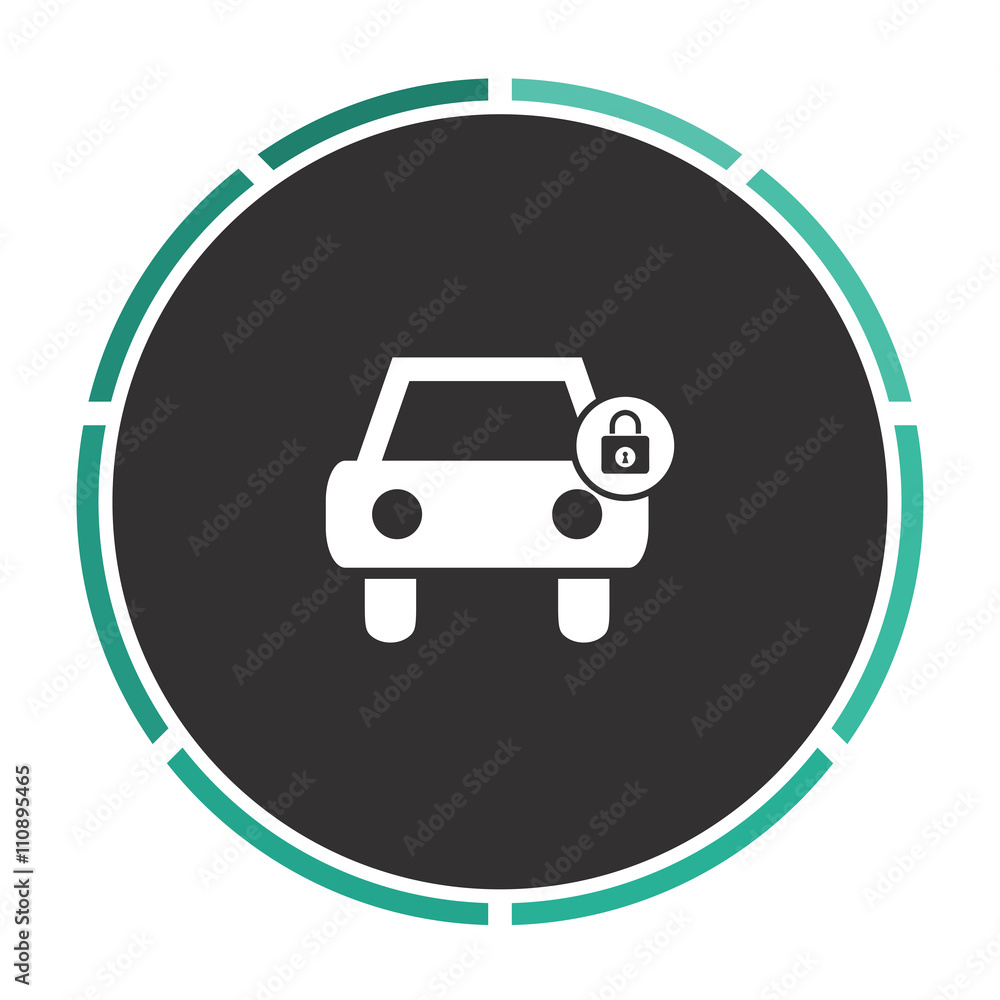 Car lock computer symbol