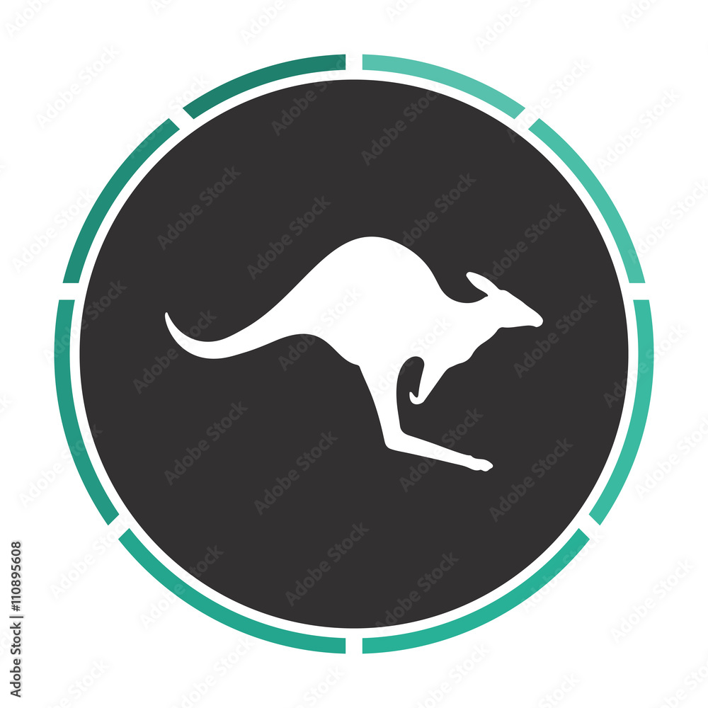 Obraz premium Kangaroo computer symbol