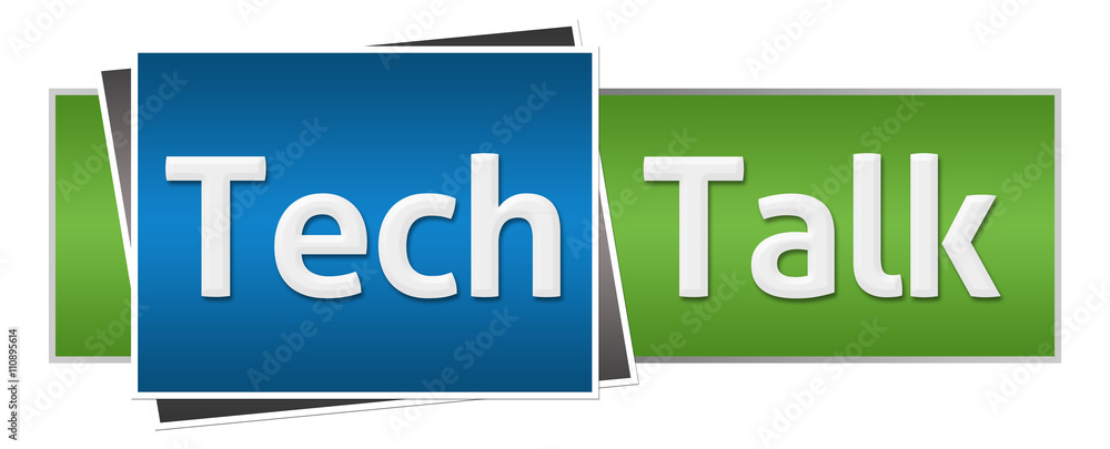 Tech Talk Green Blue Horizontal Tech Talk Green Blue Horizontal