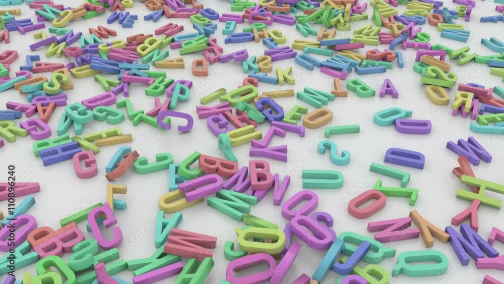 Hundreds colored alphabet letters Hundreds colored alphabet letters