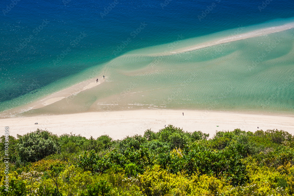 Beautiful landscape view of the National Park Arrabida in Setuba