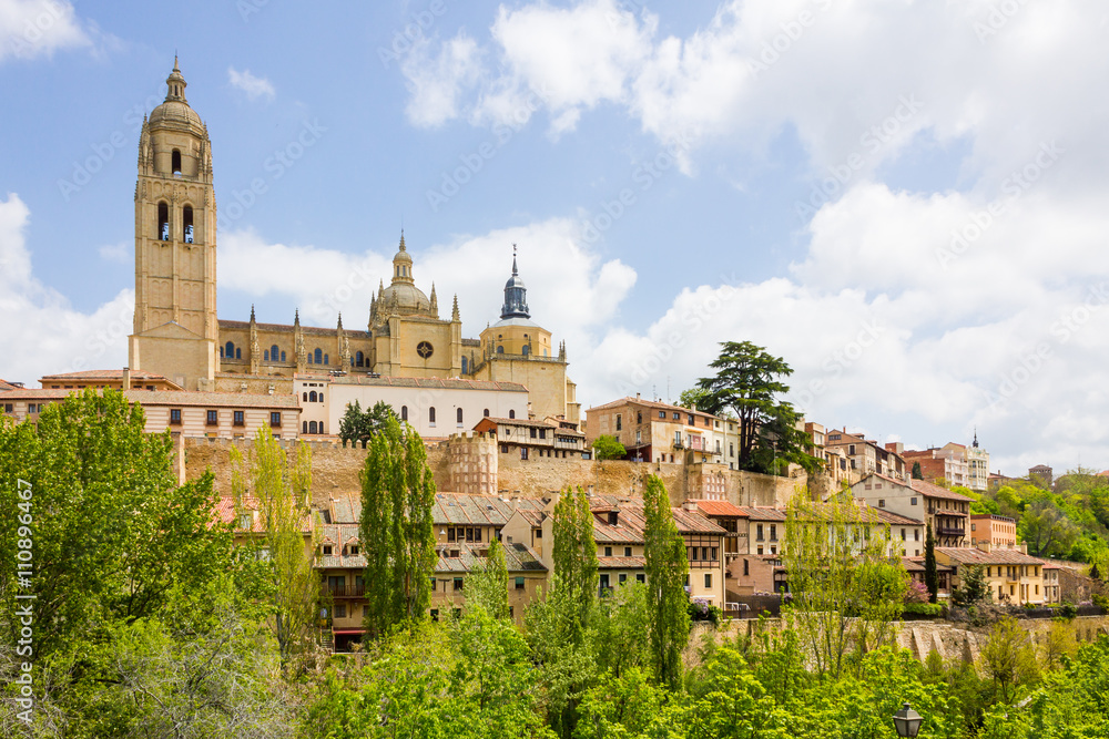 Cathedral in the historic city of Segovia, Castilla y Leon, Spai