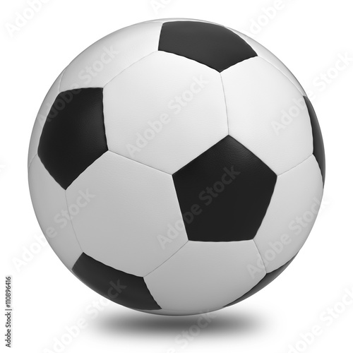 Soccer ball on white background. Include clipping Path.