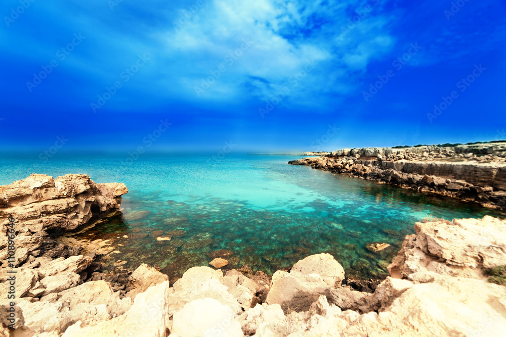 Turquoise sea / Tropical paradise wallpaper /  Mediterranean sea
