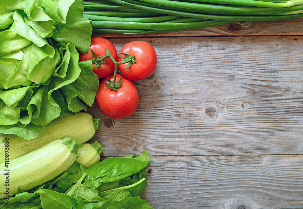Vegetables on wood background Vegetables on wood background