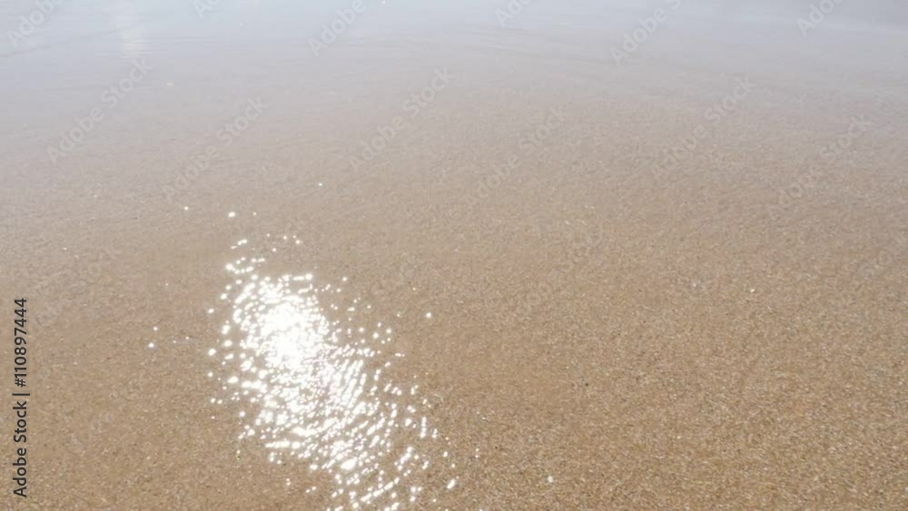 White fine sandy beach and crystal clear ocean water spreading 1080p FullHD slow-mo footage - Slow motion of sand and sea wavy coast 1920X1080 HD video White fine sandy beach and crystal clear ocean water spreading 1080p FullHD slow-mo footage - Slow motion of sand and sea wavy coast 1920X1080 HD video