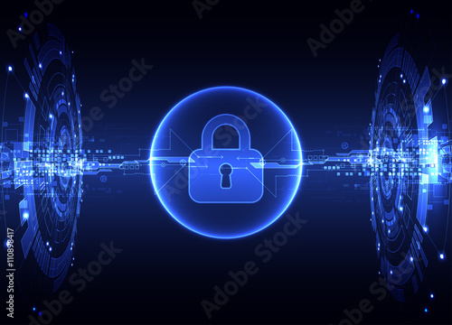 Protection concept of digital and technological.