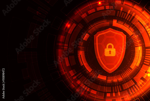 Protection concept of digital and technological.