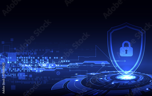 Protection concept of digital and technological.