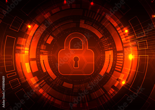 Protection concept of digital and technological.