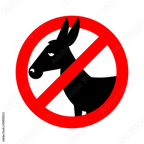Stop donkey.  Ban stupid people. Prohibited fool. Crossed-out si