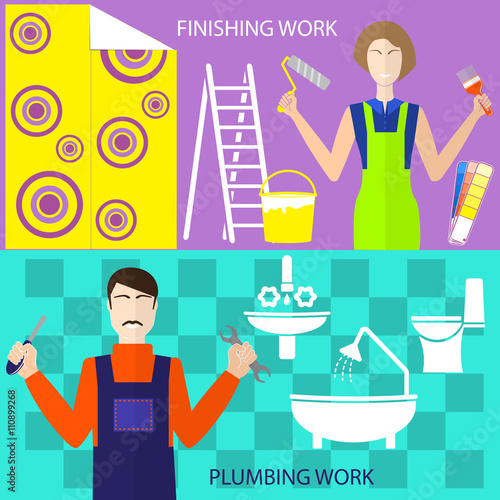logo home remodel, plumbing, finishing works