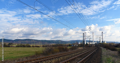 Power plant and tracks near Prunerov photo