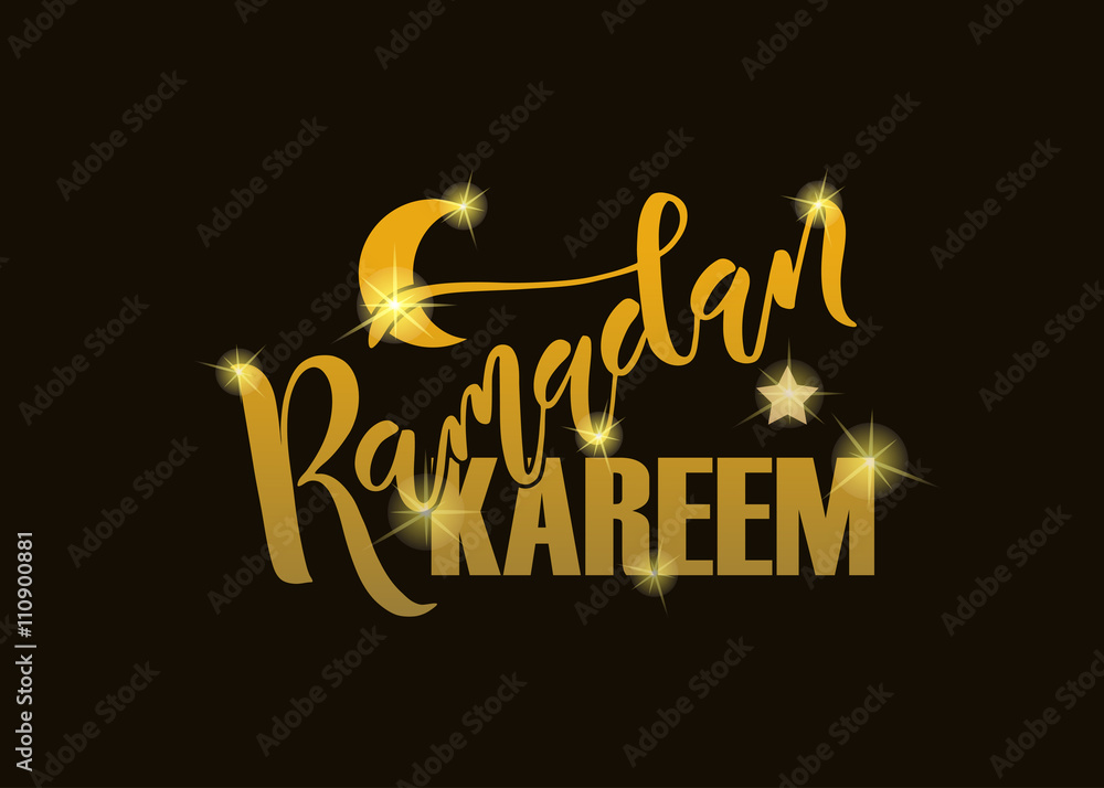 Hand sketched Ramadan Kareem lettering typography