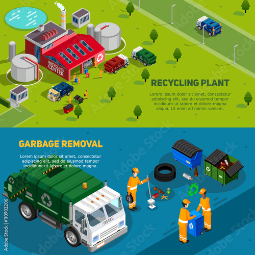 Isometric Garbage Banners