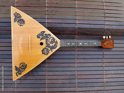 Canvas Print russian balalaika on dark blind