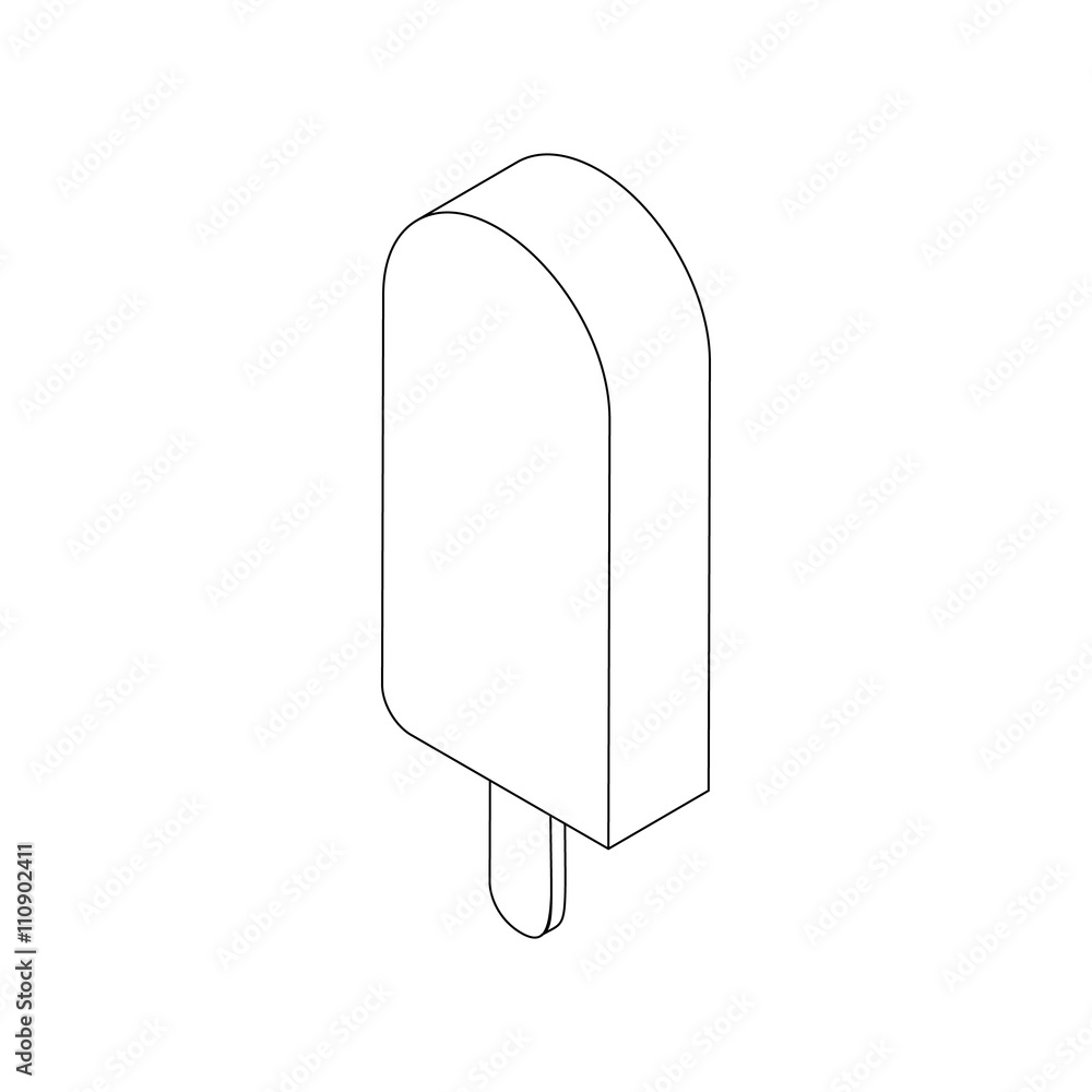 Ice cream icon, isometric 3d Ice cream icon, isometric 3d
