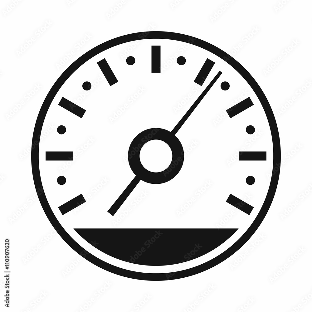 Speedometer icon in simple style