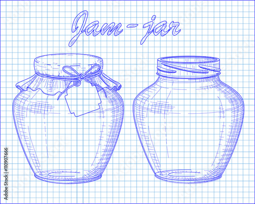 two beautiful round cans designs on a notebook background