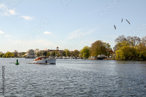 View to Havel river and old town of Potsdam, Brandenburg Germany photo