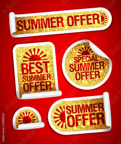 Best summer offers golden fashion stickers