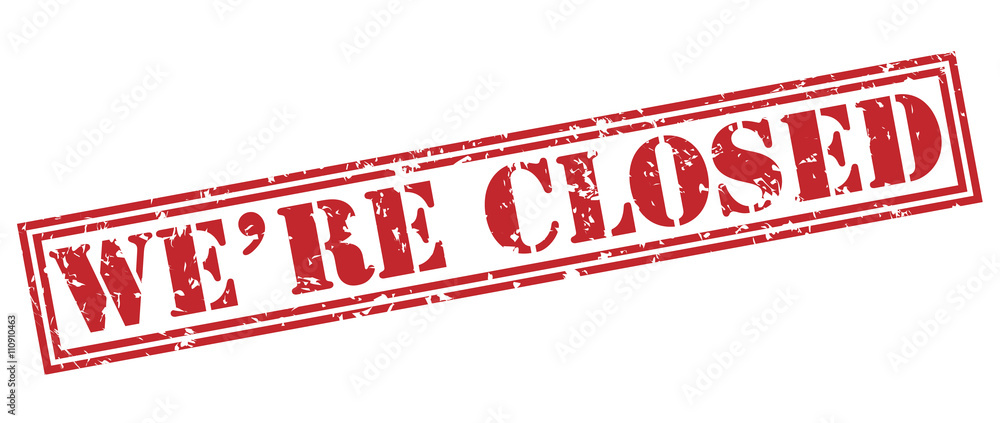we are closed red stamp on white background we are closed red stamp on white background