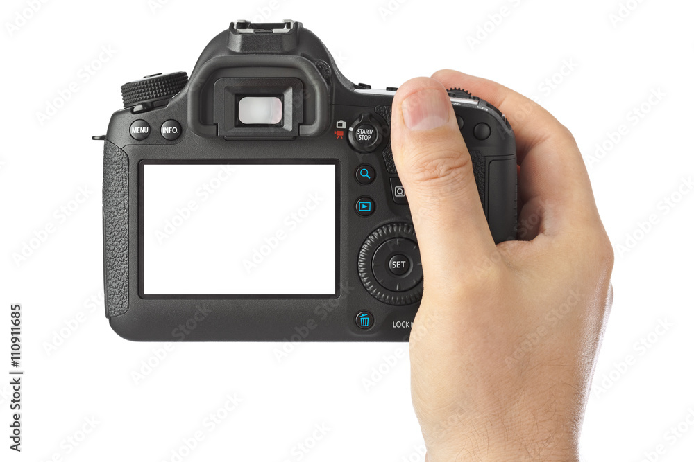 Photo camera in hand