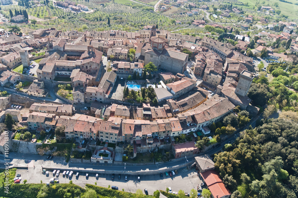 The medieval town of Lucignano in Tuscany - Italy