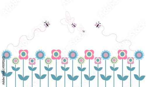 Flores y mariposas 1.