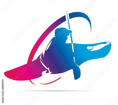 Colorful kayak illustration