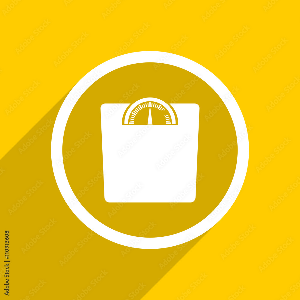 yellow flat design weight modern web icon for mobile app and internet yellow flat design weight modern web icon for mobile app and internet