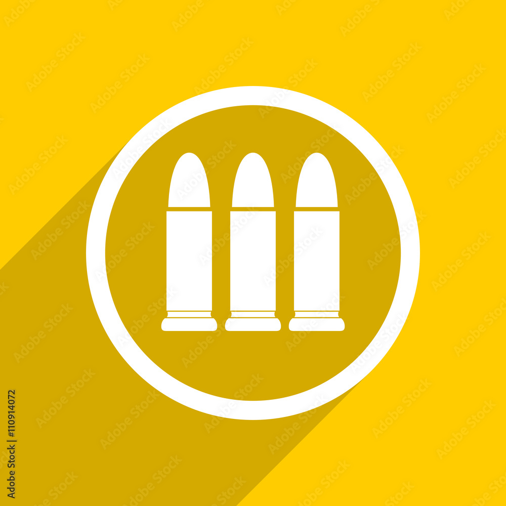 yellow flat design ammunition modern web icon for mobile app and internet yellow flat design ammunition modern web icon for mobile app and internet