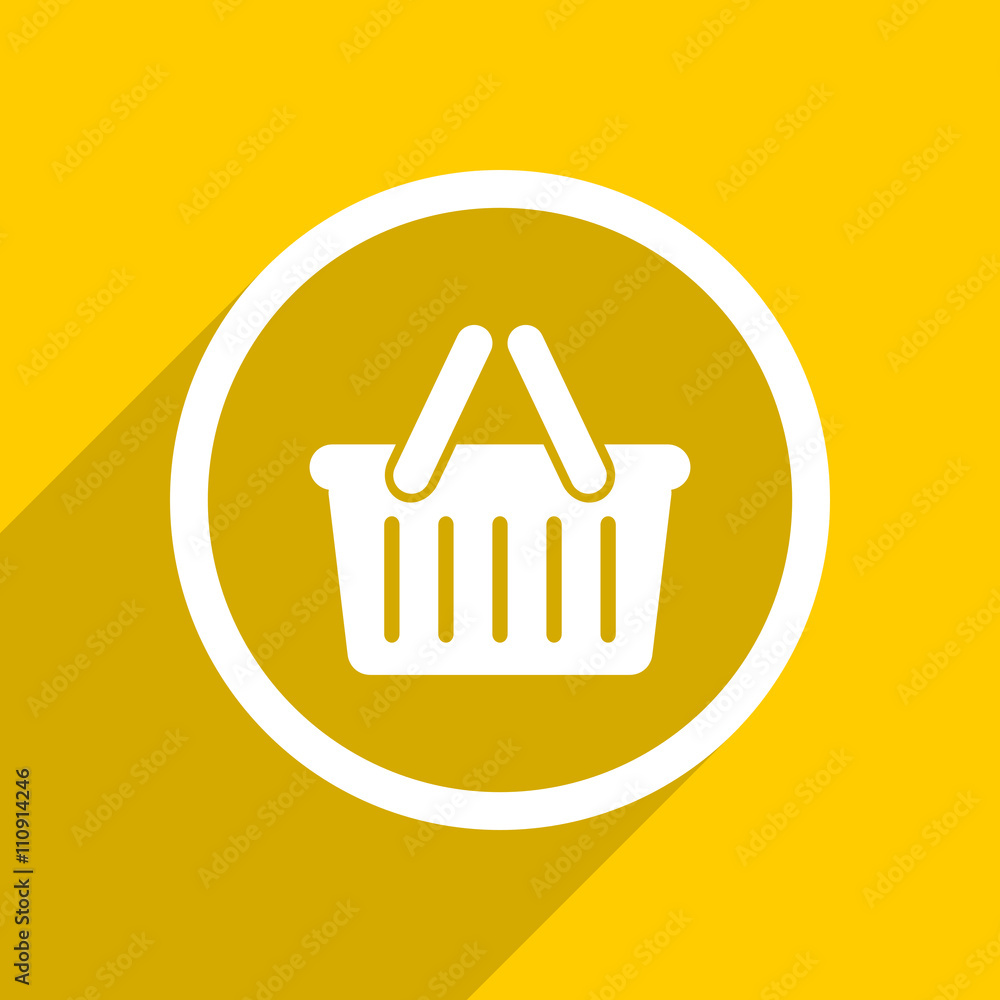 yellow flat design cart modern web icon for mobile app and internet yellow flat design cart modern web icon for mobile app and internet