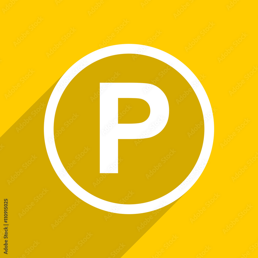 yellow flat design parking modern web icon for mobile app and internet yellow flat design parking modern web icon for mobile app and internet