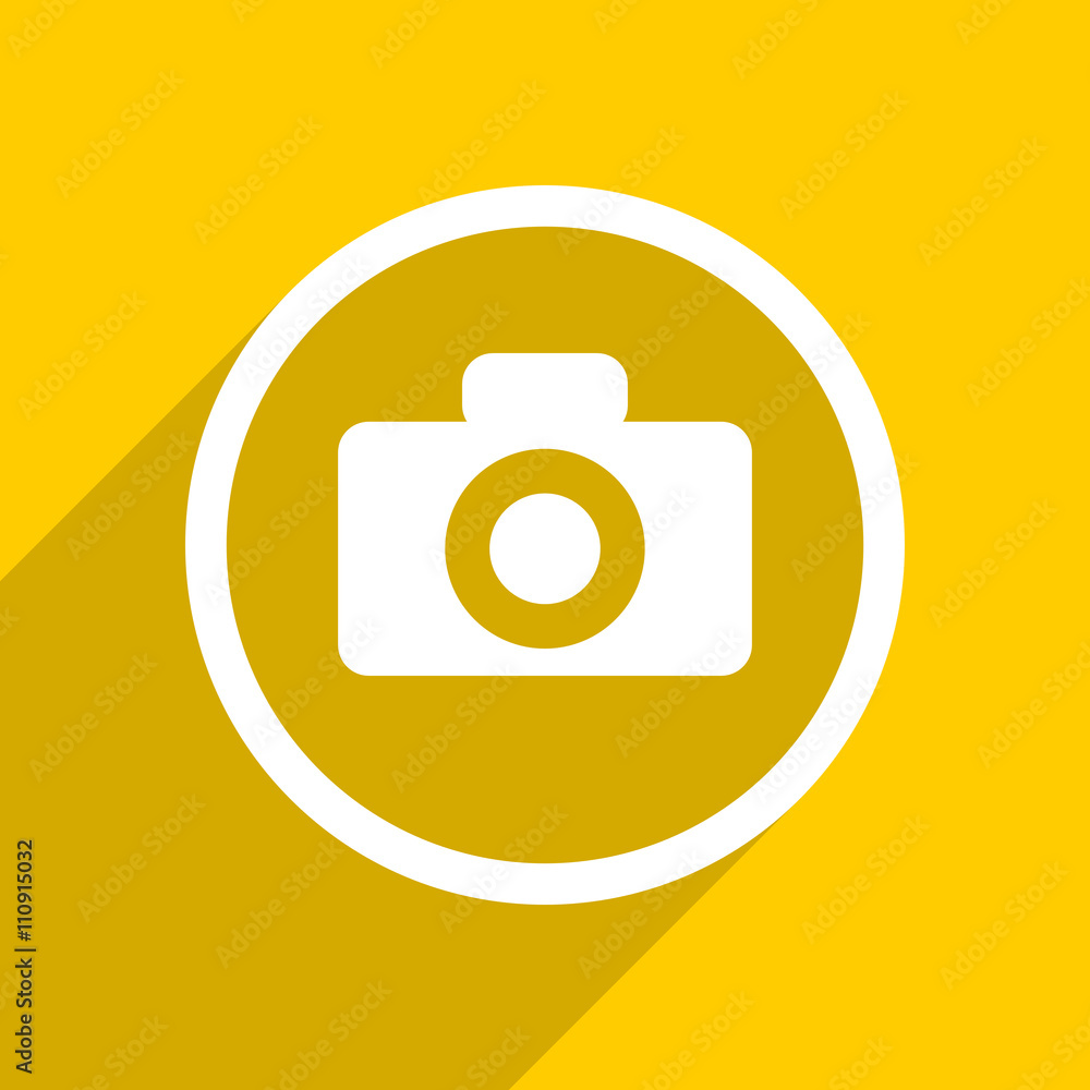 yellow flat design camera modern web icon for mobile app and internet yellow flat design camera modern web icon for mobile app and internet