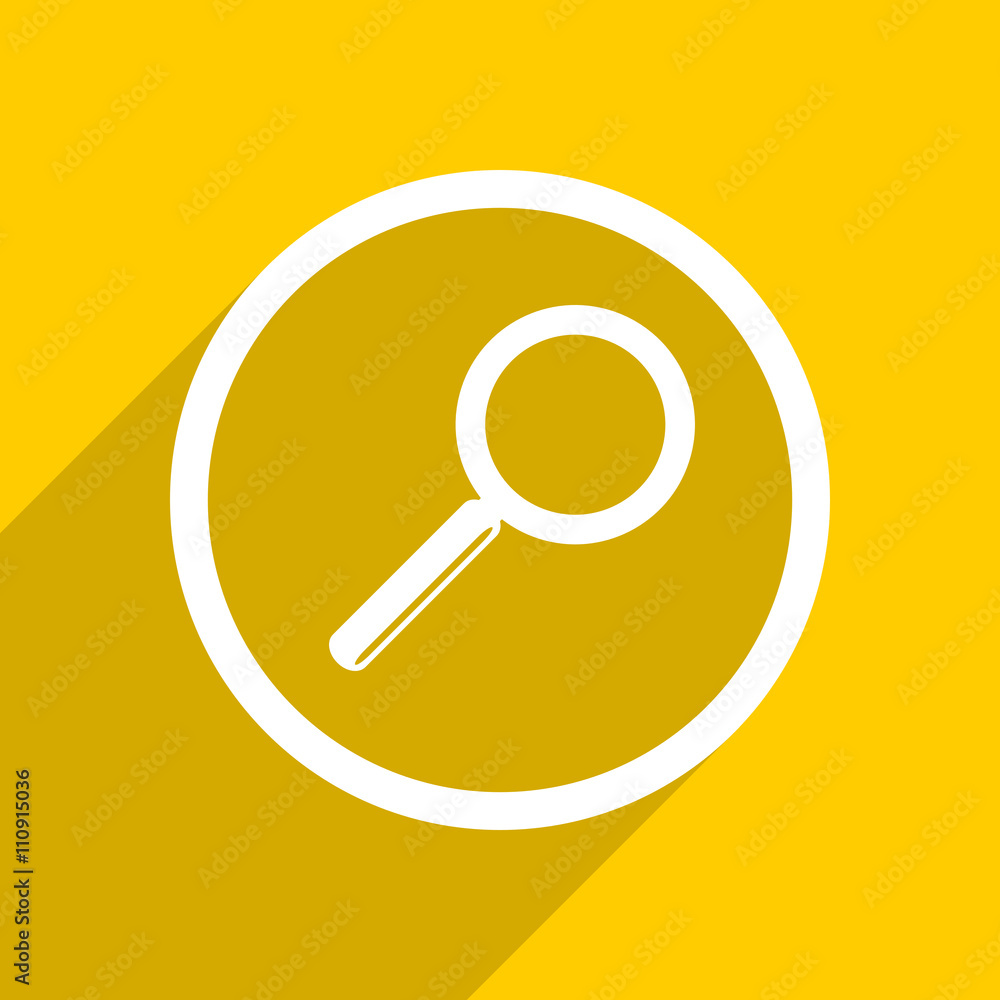 yellow flat design search modern web icon for mobile app and internet yellow flat design search modern web icon for mobile app and internet