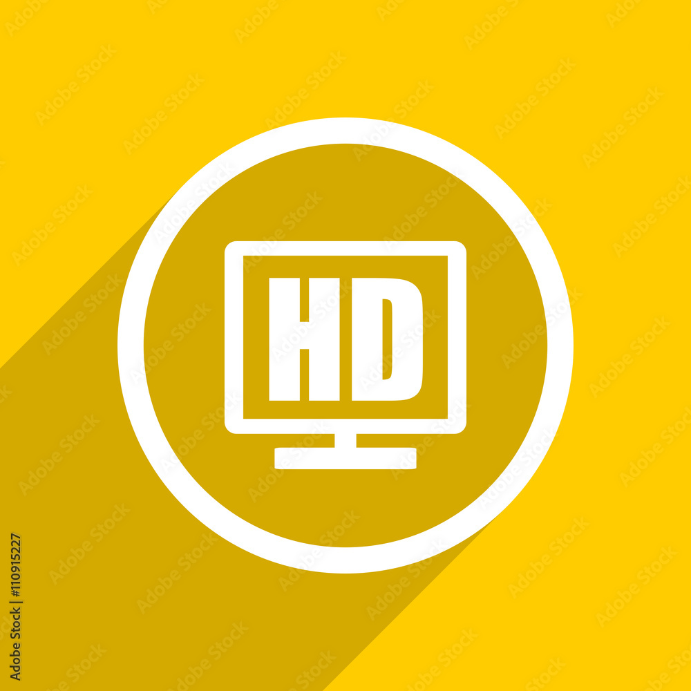 yellow flat design hd display modern web icon for mobile app and internet yellow flat design hd display modern web icon for mobile app and internet