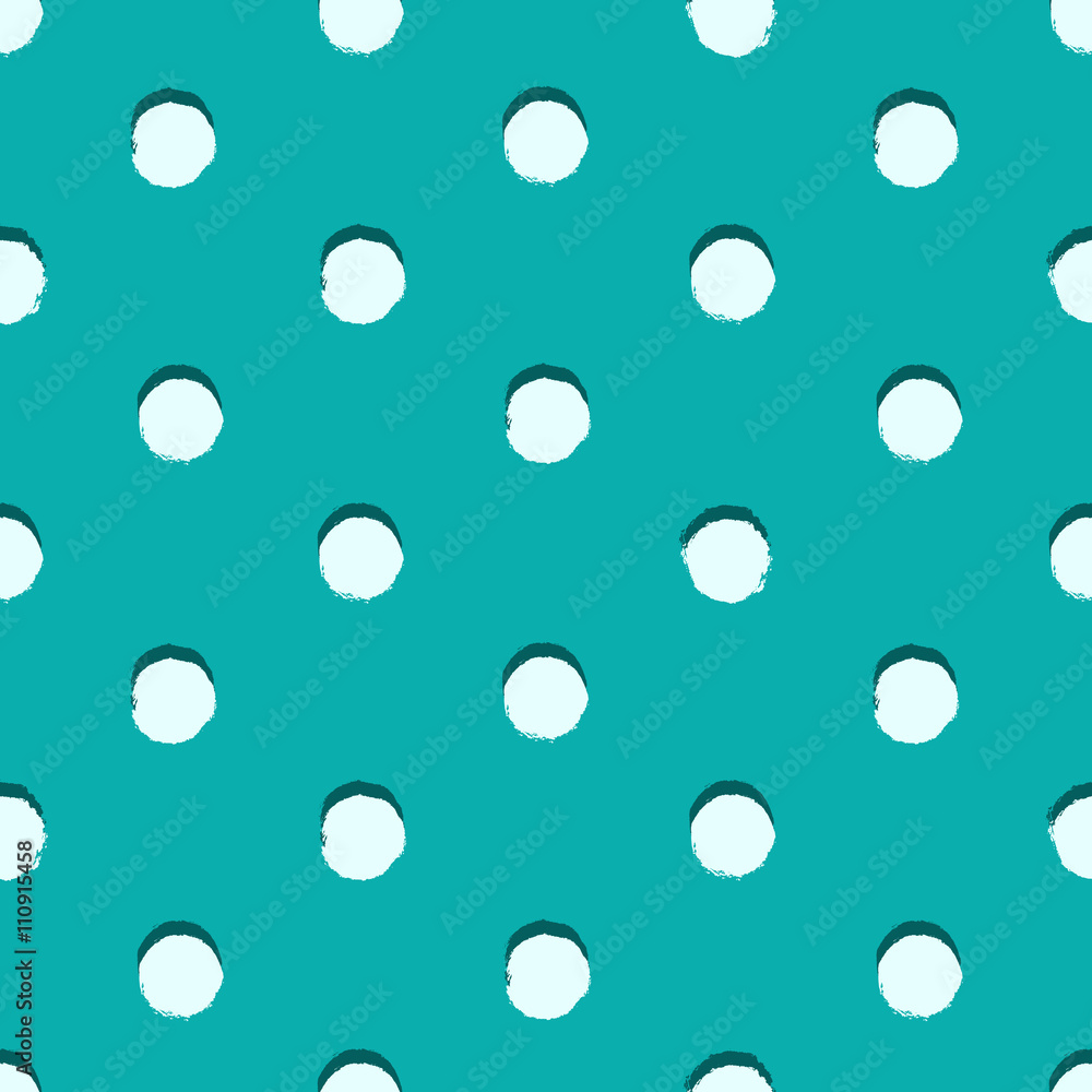 Polka dot colorful painted seamless pattern