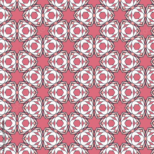 Seamless pattern with mosaic lace ornament