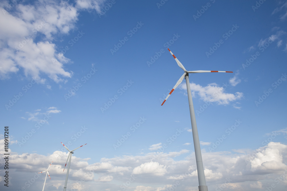 wind turbine farm cloudscape