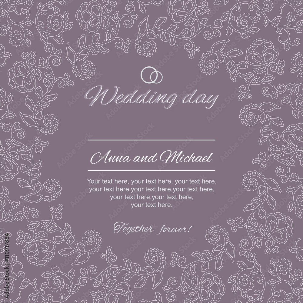 Postcard greetings. Wedding invitation. Postcard greetings. Wedding invitation.