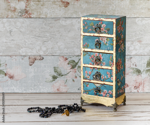Decoupaged Mini Chest of Drawers