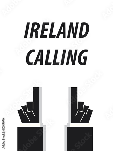 IRELAND CALLING typography vector illustration