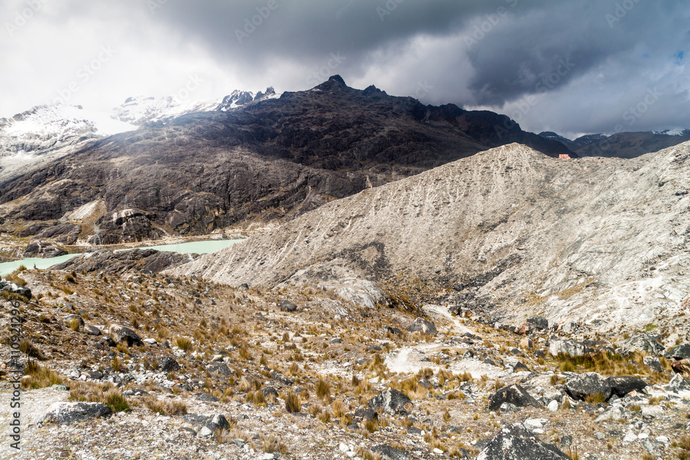 Landscape of Zongo pass, Bolivia
