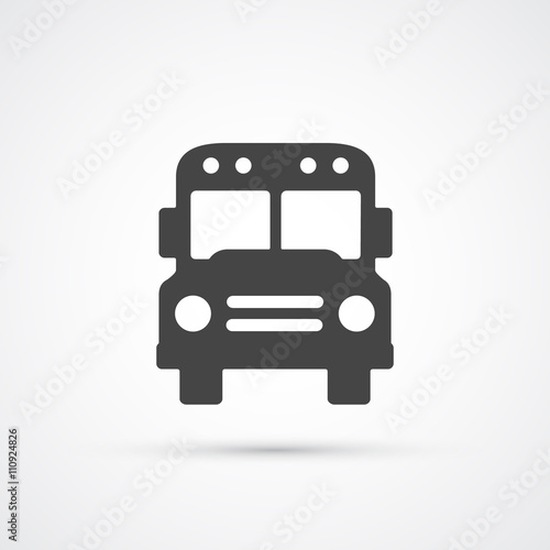 Trendy flat Bus icon. Vector